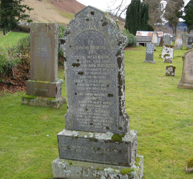 Photo of headstones/John McLennan (d1867) & family hdstn Fodderty